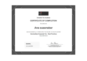 Corporate Taxes Advanced